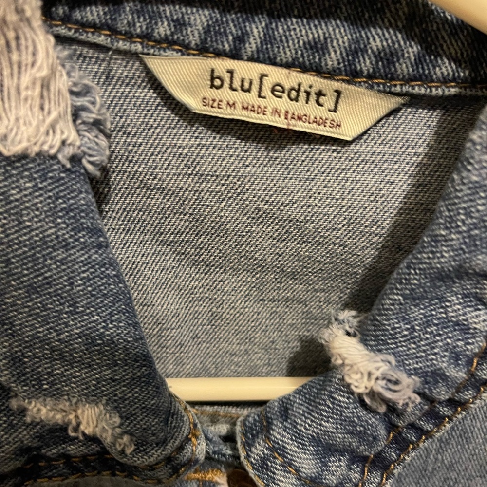 Light Blue Distressed Jean Jacket - Picture 3 of 5